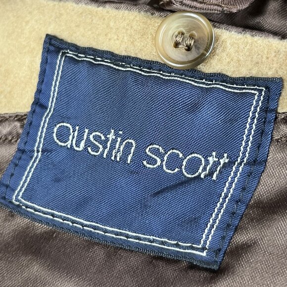 VTG Austin Scott Coat Men's Size 46 Wool Winter Heavy Overcoat 90s Cold Weather - Picture 3 of 16